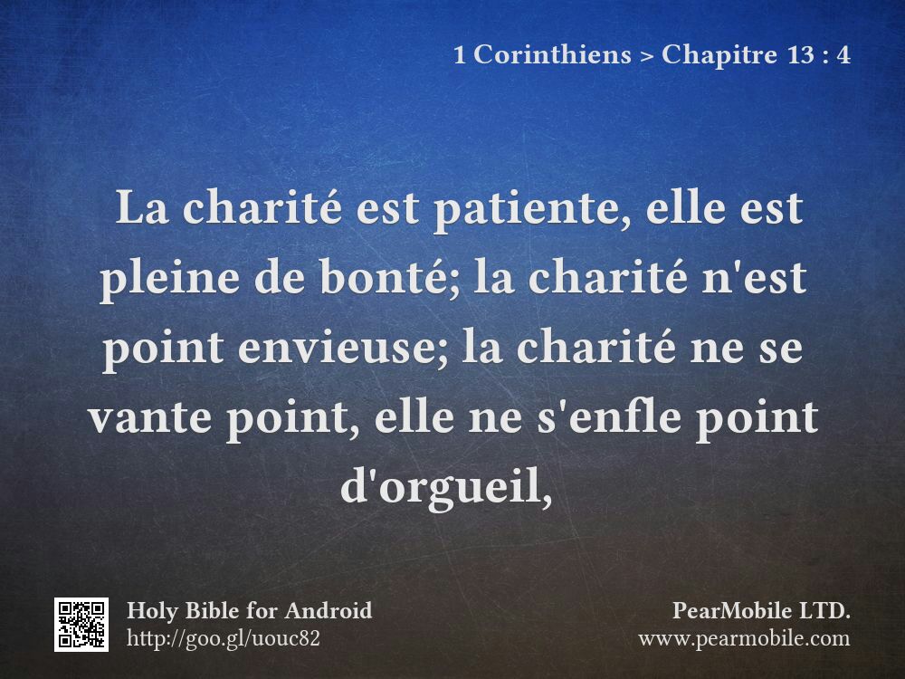 1 Corinthiens, Chapitre 13:4